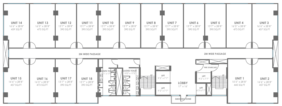 menlo professional park upper floor plan